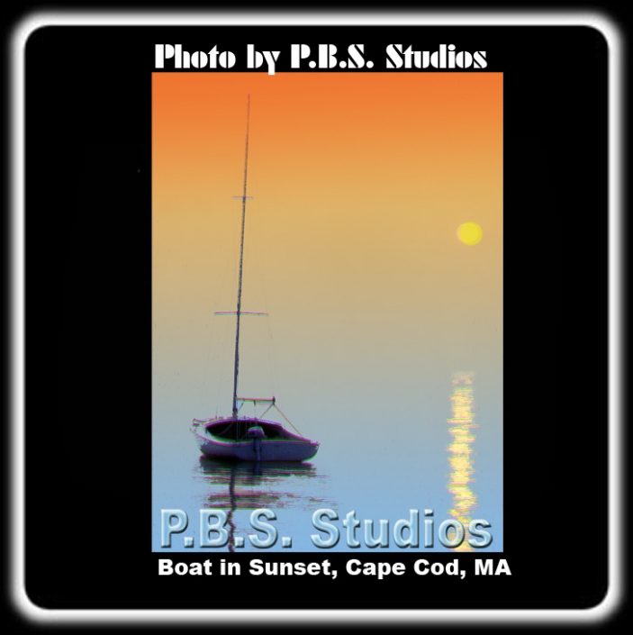 Cape Cod MA – Sailboat in Sunset CC101399 Cape Cod MA - Sailboat in Sunset