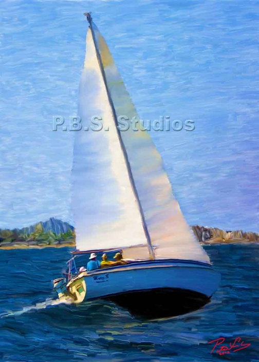 Mary B Sailing on Lake Superior