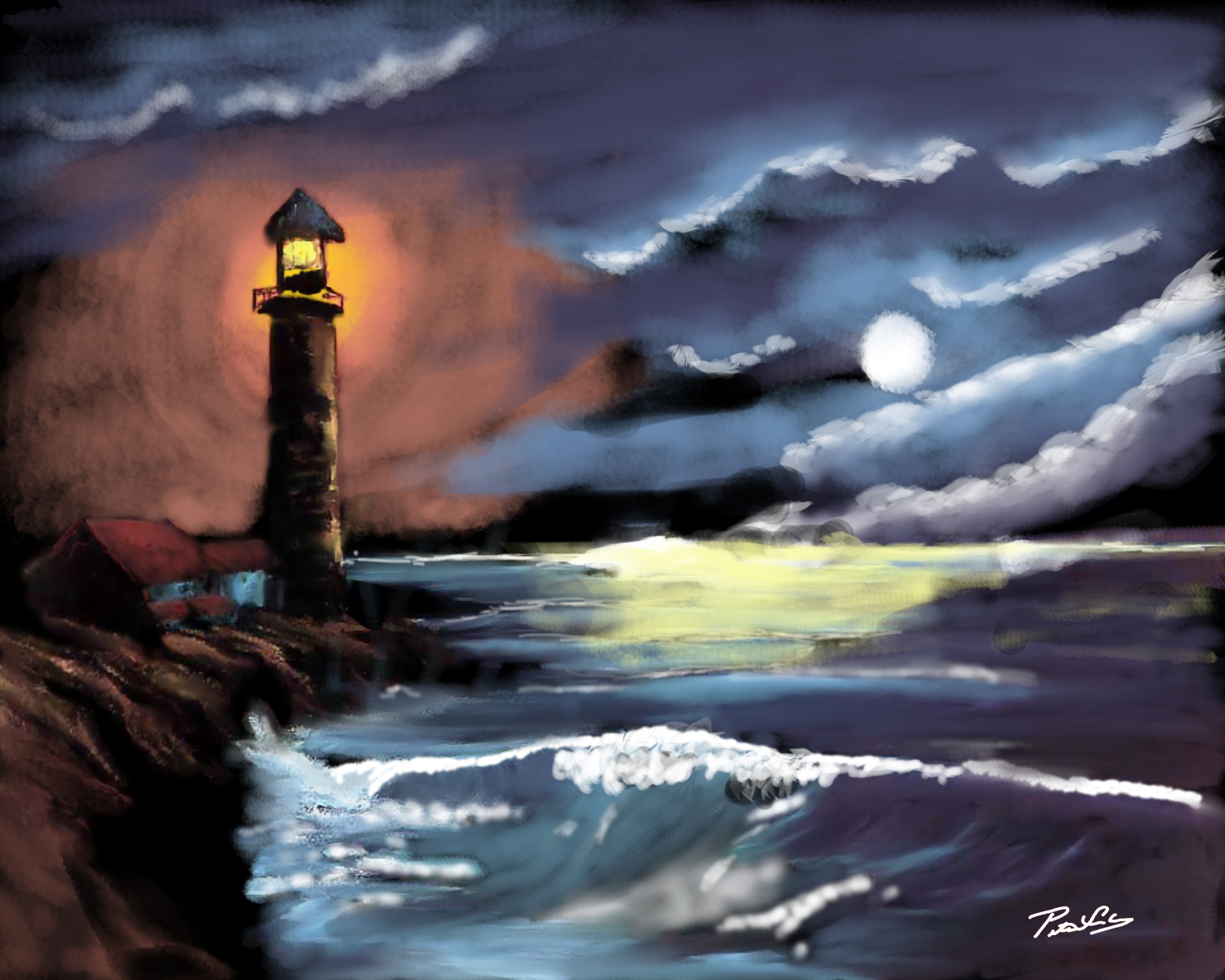 Night Lighthouse